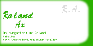 roland ax business card
